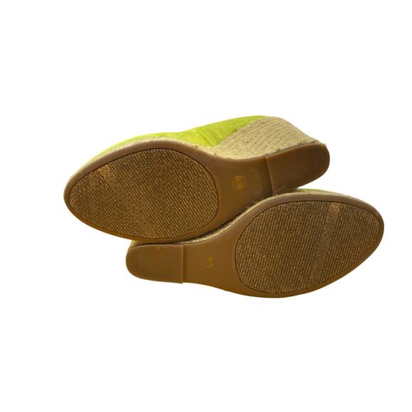BCBG Women’s Platform Lime Green Wedge Heels Women Size 9 - Picture 11 of 17